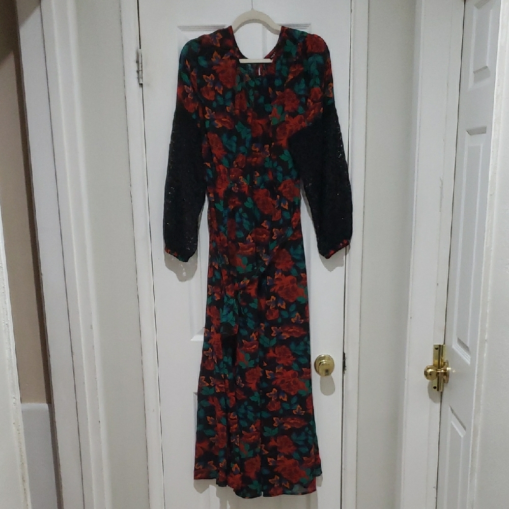 Torrid Black and Red Long Sleeve Dress